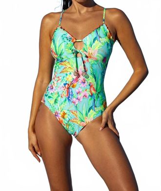 Luli Fama Keyhole One Piece In Caribbean Fantasy