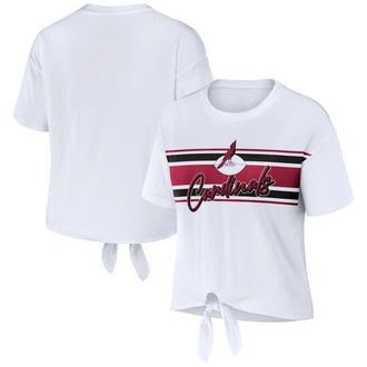 WEAR by Erin Andrews Womens WEAR by Erin Andrews White Arizona Cardinals Front Tie Retro T-Shirt at Nordstrom, Size Xx-Large
