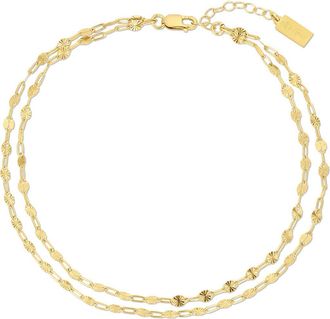 Set & Stones Millie Layered Anklet in Gold at Nordstrom