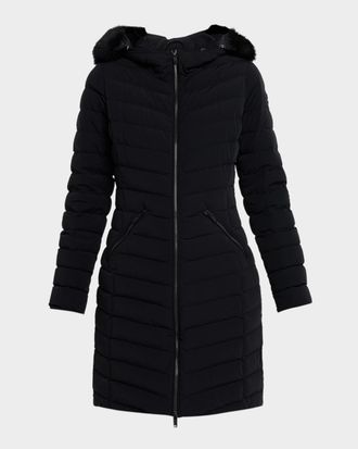 Moose Knuckles Andesite Down Parka with Removable Hood & Shearling Trim