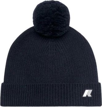 K-Way Vincienne Cardigan Stitch Wollen Beanie - unisex - Hoeden - Blauw - 3XL - Wol - Accessoires