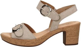 Gabor Sandalen met hoge hak - Dames - Sandalen met hakken - Beige - 37 EU - Schoenen