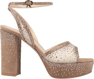 Gianvito Rossi High Heel Sandals, female, Pink, 5 UK, Pink Sandals in Fabric and Suede