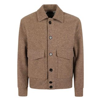 Dondup Jassen, Heren, Beige, 2Xl, Wol, Giacca Regular in Lana Double
