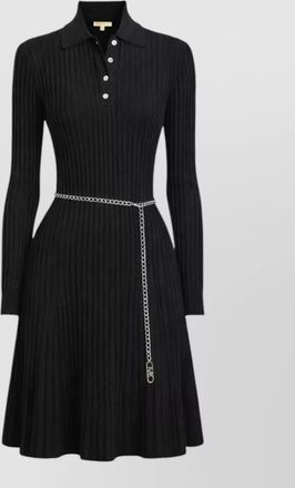 Michael Kors belted polo knitted dress