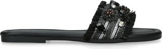 Steve Madden Womens Hampton Black Sliders - Size UK 5