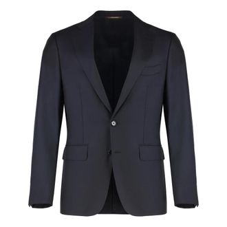 Canali Blazers, male, Blue, Size: L Wool two-pieces suit
