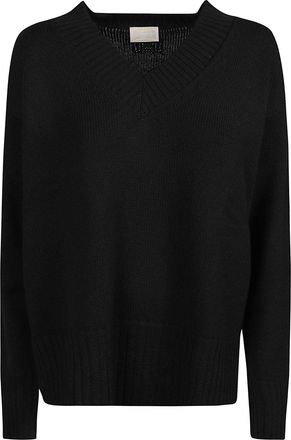 Drumohr Oversized V-Neck Sweater in Premium Merino Wool