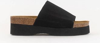 Naot Womens Tampa Slide Sandal In Black Stretch