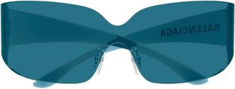 Balenciaga Bb0421s 003 Blue Petrolio Sunglasses