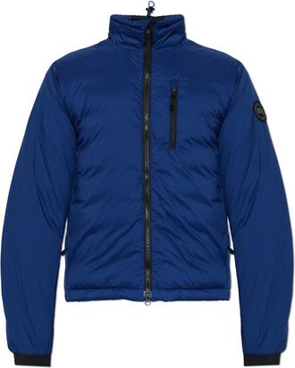 Canada Goose Lodge Down Jacket - Heren - Gewatteerde jassen - Blauw - 2XL - Leer - Jassen