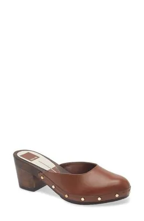 Dolce Vita Camyn Mule in Brown Leather at Nordstrom Rack, Size 8.5