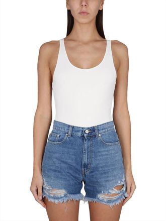 Stella McCartney Compact Knit Viscose Bodysuit - White