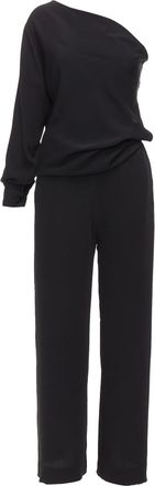 Maison Margiela MM6 One Shoulder Drape Cut Cropped Jumpsuit