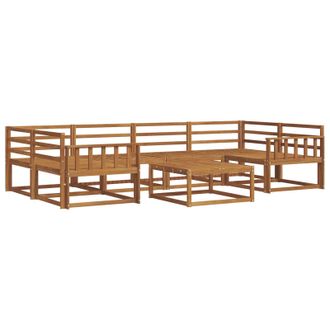 vidaXL Conjunto De Sof&aacute;s De Exterior 7 Pcs Natural Vidaxl