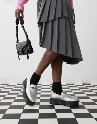 Dr. Martens Penton II quad loafers in silver