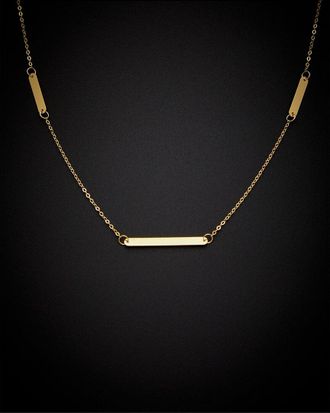 Italian Gold, Inc 14K Italian Gold Bar Station Necklace