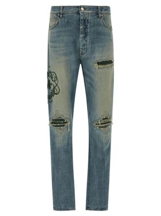 Amiri Blue Mid Rise Jeans