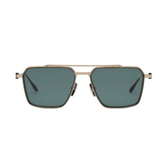 Akoni Geometric Square Frame Sunglasses With Double Bridge Design