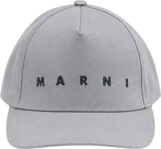 Marni Baseball Cap - unisex - Petten - Grijs - L - Katoen - Accessoires