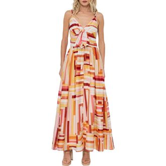 Ciebon Fiona Stripe A-Line Dress in Pink Multi at Nordstrom, Size X-Small
