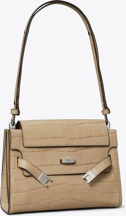 Tory Burch Womens Lee Radziwill Embossed Shoulder Bag, One Size