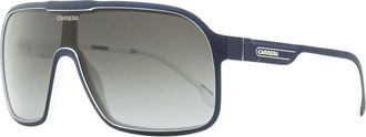 Carrera Mens Flat-Top Wrap Sunglasses 1046/S 0JU9O Matte Blue 99mm