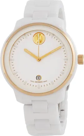 Movado BOLD Verso Quartz White Dial Unisex Watch 3600934
