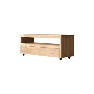 Tikamoon Mueble de tv de roble macizo con nudos 140 cm