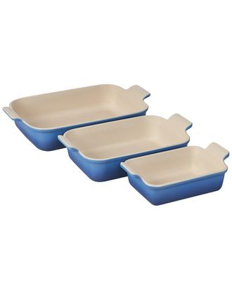 LE CREUSET Marseille Heritage Set Of 3 Rectangular Dishes