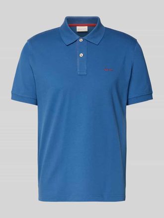 GANT Regular Fit Poloshirt mit Logo-Stitching in Royal, Gr&ouml;&szlig;e XXXL