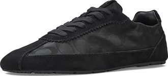 Coach Soft Sneakers with Signature Nylon Mens Shoes Black : 10.5 D - Medium, Suede/Synthetic