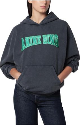 Anine Bing Harvey Sweatshirt - Dames - Sweatshirts & Hoodies - Zwart - Maat: XS Katoen