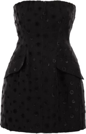 Sportmax Spxvampata Bustier Mini Jurk - Dames - Feestkleedjes - Zwart - XS - Katoen - Kleedjes
