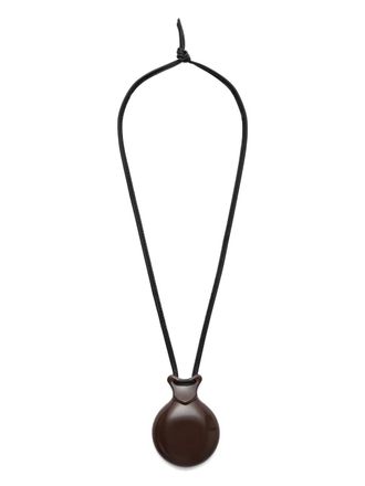 Christophe Lemaire Castanet necklace - Brown