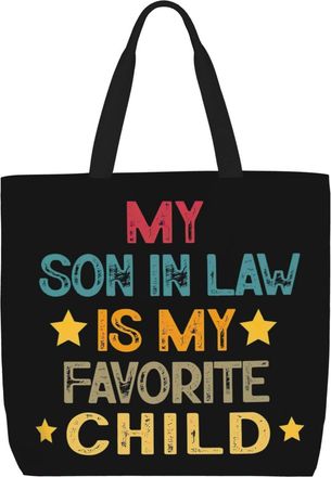 Generic Women Handbag My Son In Law Is My Favorite Child Ladies Shopping Shoulder Bag Folding Fashion Shoulder Bags, For Daily, School, Gym, Work, Swim