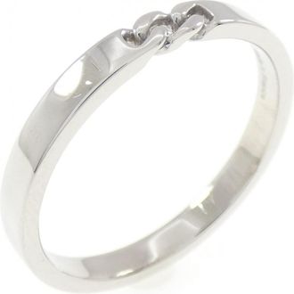 Herm&egrave;s Silver Platinum 950 Band Ring (Pre-Owned)