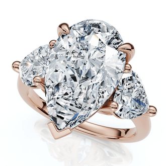 Pompeii3 5 1/2Ct Pear & Heart Certified Diamond Engagement Ring Lab Grown