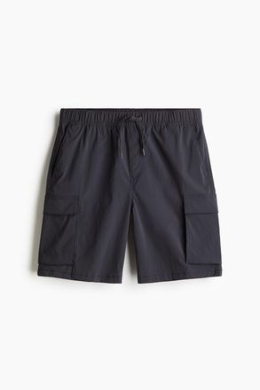 H&M Cargoshorts aus Nylon Regular Fit - Dunkelgrau