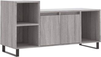 vidaXL Vidaxl - Mueble de tv madera contrachapada gris Sonoma 100x35x55 cm