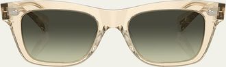 Oliver Peoples Ms. Oliver Gradient Acetate Square Sunglasses