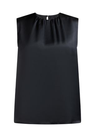 Dreimaster Dreimaster blouse met korte mouwen Dames zwart