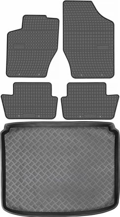 OEM Juego De Alfombrillas De Goma Para Peugeot 308 I Hatchback (2008-2013) + Alfombrilla Para El Maletero