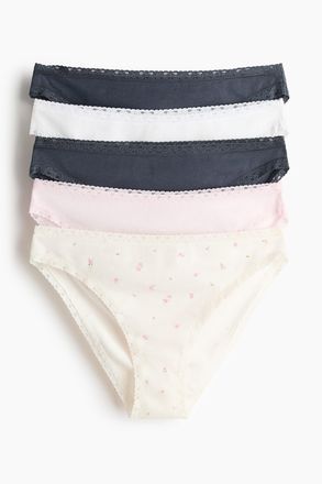 H&M 5er-Pack Baumwollslips - White