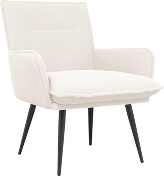 vidaXL Sill&oacute;n Crema Boucl&eacute; Vidaxl