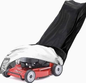 OEM Funda Impermeable Y Antipolvo Para Cortac&eacute;sped, Fabricada En Poli&eacute;ster 210d Con Cord&oacute;n Ajustable Y Bolsa De Almacenamiento (193 X 63,5 X 112 Cm)