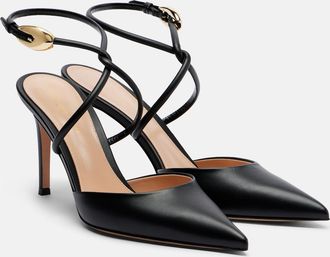 Gianvito Rossi Leather slingback pumps