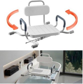 OEM Tabla De Ba&ntilde;era Con Brazos Y Respaldo, Asiento De Ba&ntilde;era Con Mango Carga De 100 Kg, Ancho De 740 Mm O 790 Mm Silla Giratoria De 360&deg; Para Adultos, Per
