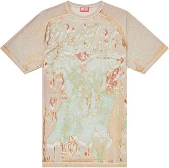 Diesel Distressed Abstract Print T-Shirt