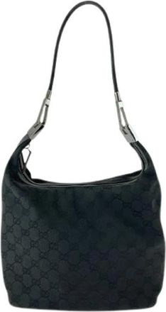 Gucci Pre-owned Canvas Schoudertas - Dames - Vintage Schoudertas - Zwart - ONE Size - Vintage